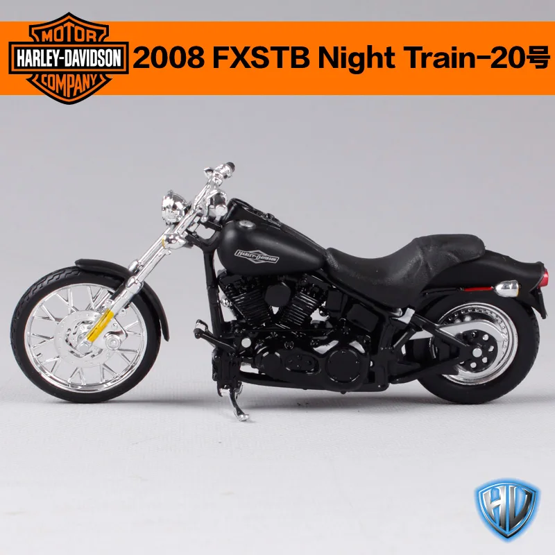 1:18 Maisto Harley Davidson 2008 FXSTB Night Train Motorcycle Model 