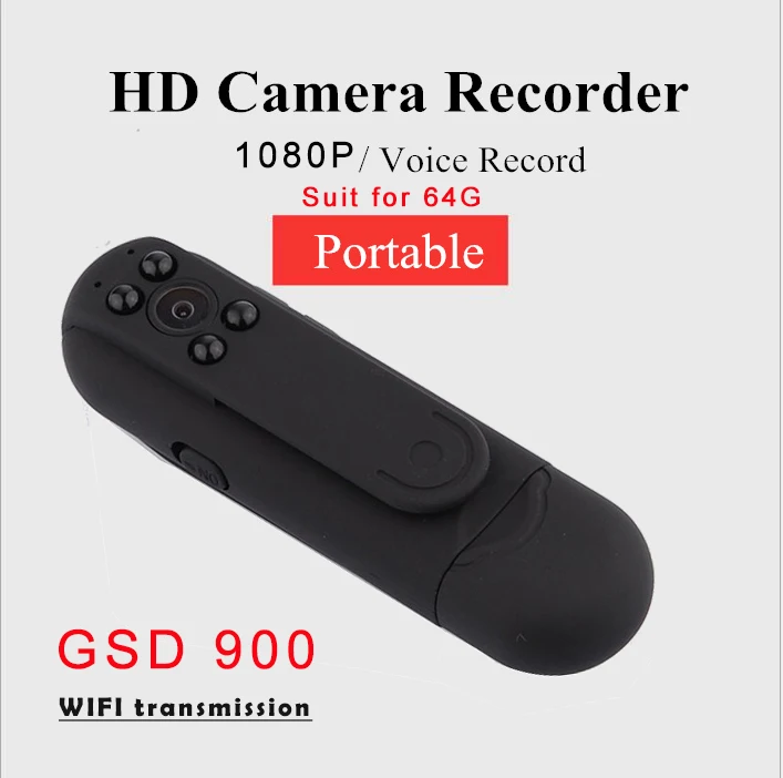 

IDV GSD900 Recorder smallest wireless ip camera Police Body Video registrator Camera HD 1080P DVR IR Camera For Android IOS