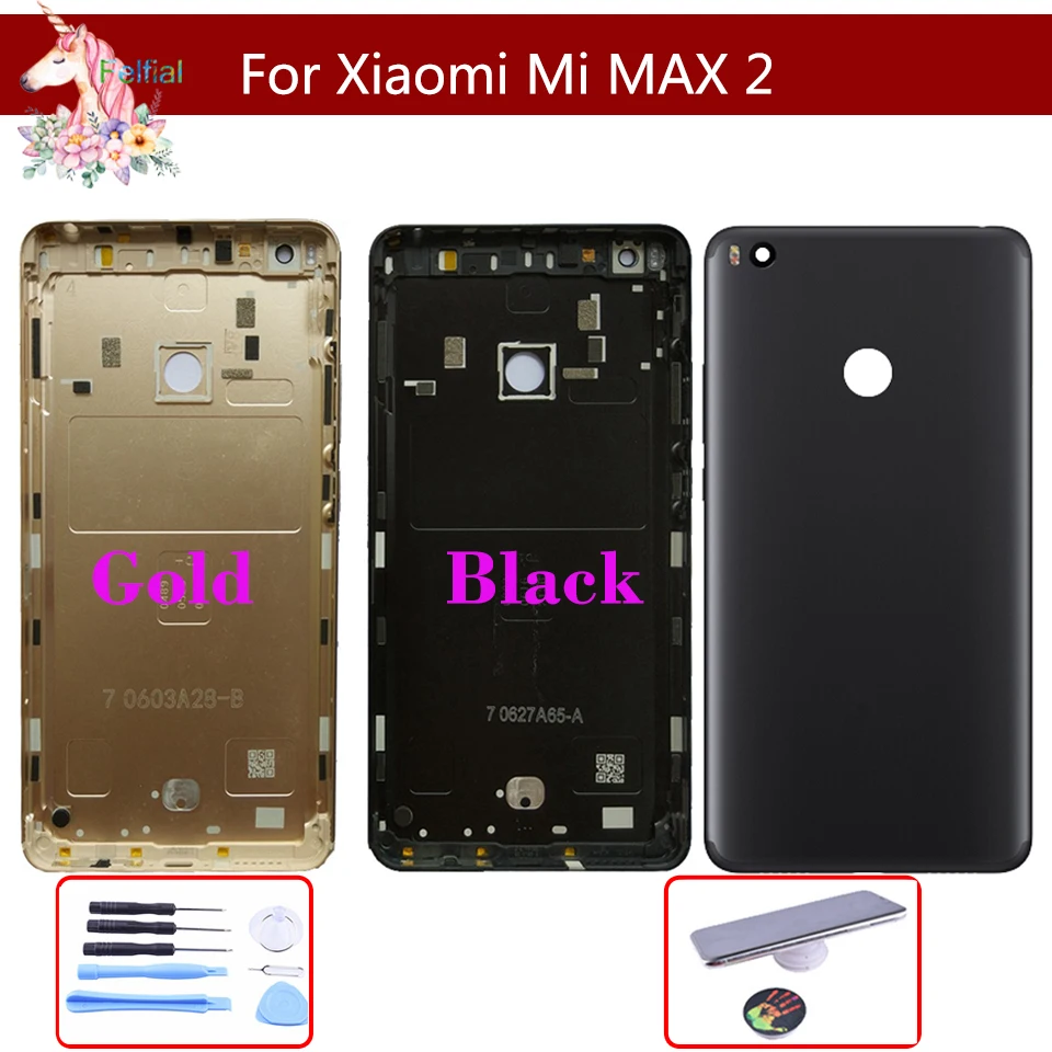 

6.44" Original For Xiaomi Mi Max 2 Max2 Battery cover Back Rear Battery Housing Door Back Cover Case Side Buttons Replacement