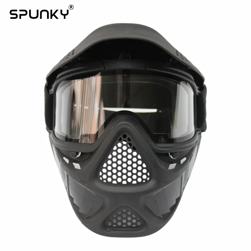 

Tactical Protective Safety Anti Fog Airsoft Mask Paintball Mask with Double Elastic Strap