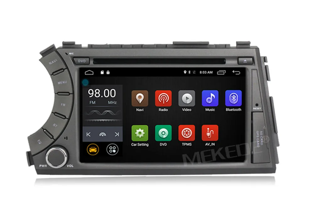 Sale free shipping 1024X600 Quad Core 4 Android 7.1 2G RAM Car DVD For Ssang Yong SsangYong Kyron Actyon 2005-2013 GPS Radio Stereo 6