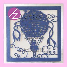 50 шт. экспресс- Празднуйте свою любовь Романтический шар desin lasercut Свадебное приглашение пользовательские названия могут печати qj-111