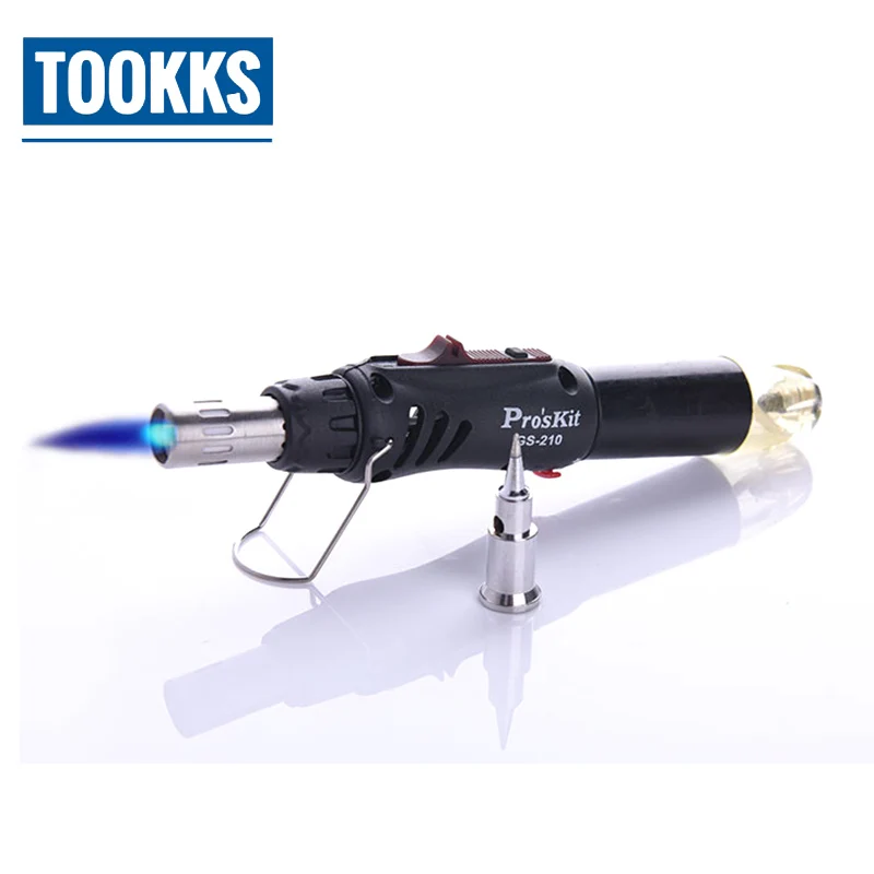 

Pro'sKit GS-210 Auto Ignition Gas Soldering Iron Torch Soldering tools light Soldering Iron & Gas Torch Hiking