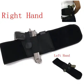 

Right or Left Hand Elastic Belly Band Pistol Gun Holster For Glock 17/Colt 1911/HK usp compact / P226 /Beretta Waist cover