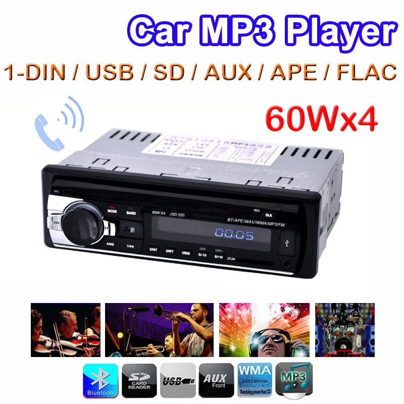 Digital Bluetooth Car MP3 Player / FM Radio Stereo Audio Music USB / SD