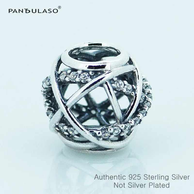 

Clear CZ Galaxy Crystal Charms for Jewelry Making Women Silver 925 DIY Jewelry Fit Charms Original Bracelets & Bangles