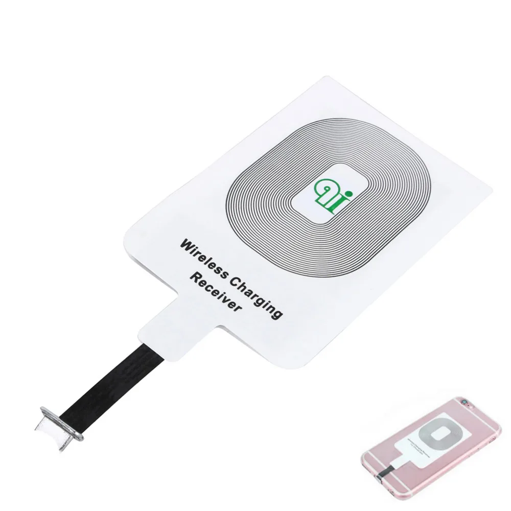 

Portable Qi Standard Smart Wireless Charging Charger Coil Receiver For iPhone 5 5C 5S 6 6S 6 Plus 6S Plus For Android