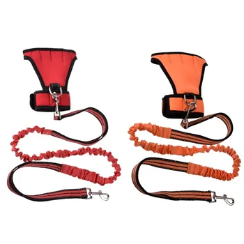 

New Explosion-Proof Pet Dog Leash Set with Gloves Hands Free Durable Dogs Leash Left Right Hands Convenient for Walking Running