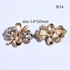 Botones de cristal con forma de arcos Vintage de 14x20 MM de 10 Uds. Para decoración de zapatos y zapatos, botones de diamantes de imitación para el hogar y la boda ► Foto 2/2