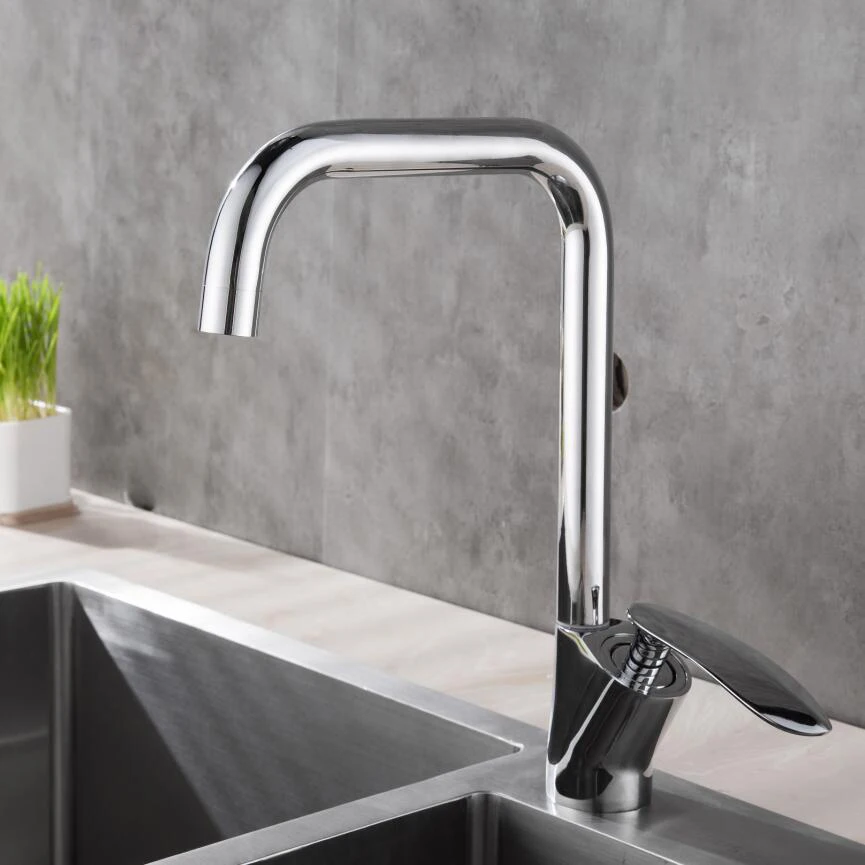 2020 Chrome Black Kitchen Faucet 360 Degree Rotation Rule Shape