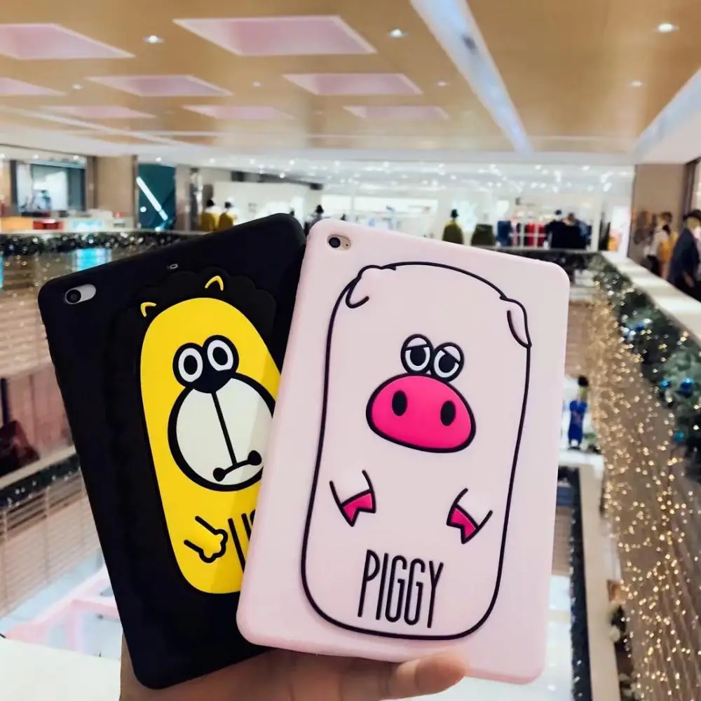 

Soft Silicone Cover case for IPad 2/3/4 5 6 Shockproof Cartoon Sea Animals Case for IPad 9.7 2018 2017 Pro 9.7 Air 1 2 Funda+Pen
