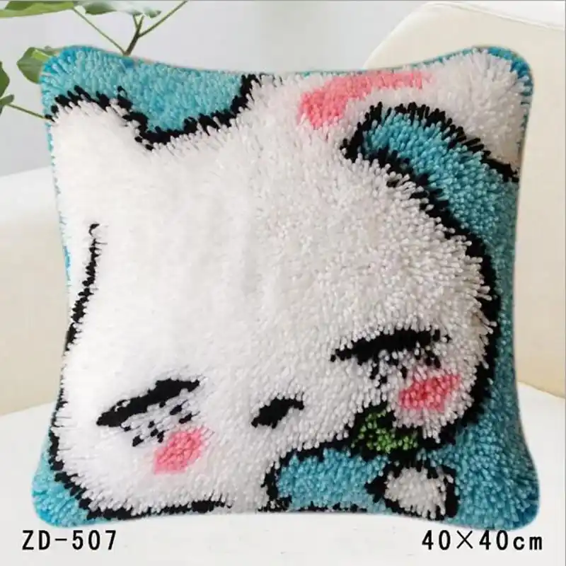 Pillows Latch Hook Rug Kits Diy Embroidery Pillowcase Knooppakket