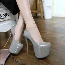 2016 Elegant High Heels Fashion Ladies Pumps Sexy Spring Autumn Platform Shoes Woman Black Red Blue Women Shoes