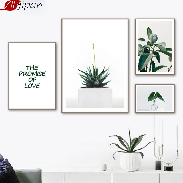 Atfipan No Frame Tree Leaves Quotes Canvas Painting Nordic Posters Wall Art Paintings For Living Room Home Decor Pictures | Дом и сад