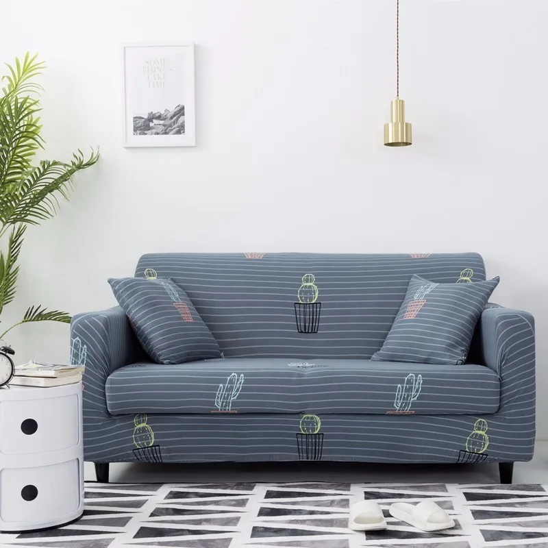 Эластичный Чехол для мебели для всех сезонов диванных чехлов для Гостиная мебель протектор на двоих диване Чехол Диван Полотенца 1/2/3/4-seater - Цвет: 18