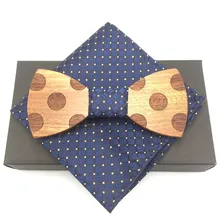 Карманный квадратный набор деревянный лук галстук деревянный галстук-бабочка галстуки Мужская Новинка ручной работы твердый галстук-бабочка для мужчин свадебные аксессуары для вечеринок галстук