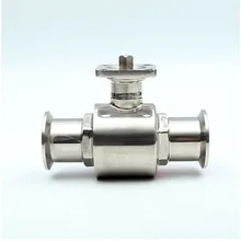 OD 19~ 102 мм санитарная нержавеющая сталь Зеркальная полировка Высокая платформа шаровой клапан быстрое подключение быстро с кронштейном