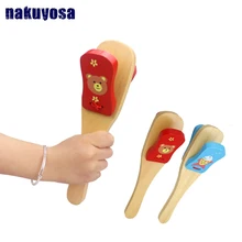 Cartoon bear pattern Wooden dance board children ring board percussion instrument baby puzzle music toys