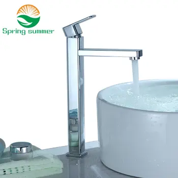 

SPRING SUMMER Supper high quality Tall sink faucet bathroom slim hot and cold basin water mixer tap bathroom single sink faucet