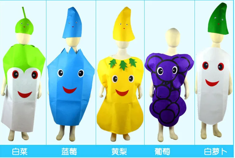  Children's Day Kindergarten Performance Clothing Non-woven Fabrics Strawberry one-time Cosplay Clot - 32832869491