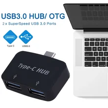 2 порта USB 3,0 концентратор OTG сплиттер адаптер type-C к USB3.0 адаптер 5 Гбит/с высокая скорость для ноутбука Macbook