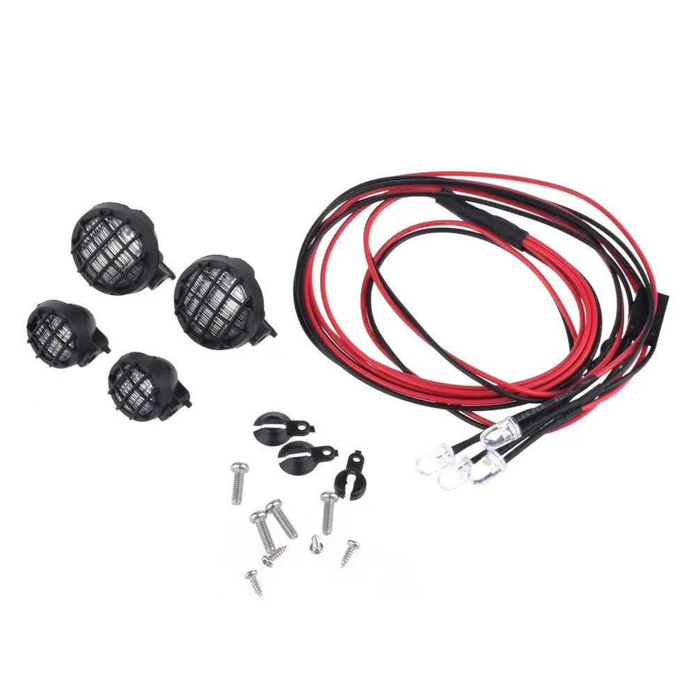 

1/10 scale Rock Cralwer Truck LED Fog Round/Square Lamp Light kits For SCX10 Tamiya RC4WD Axial Cross Capo 4x4 6x6 8x8 Tractor