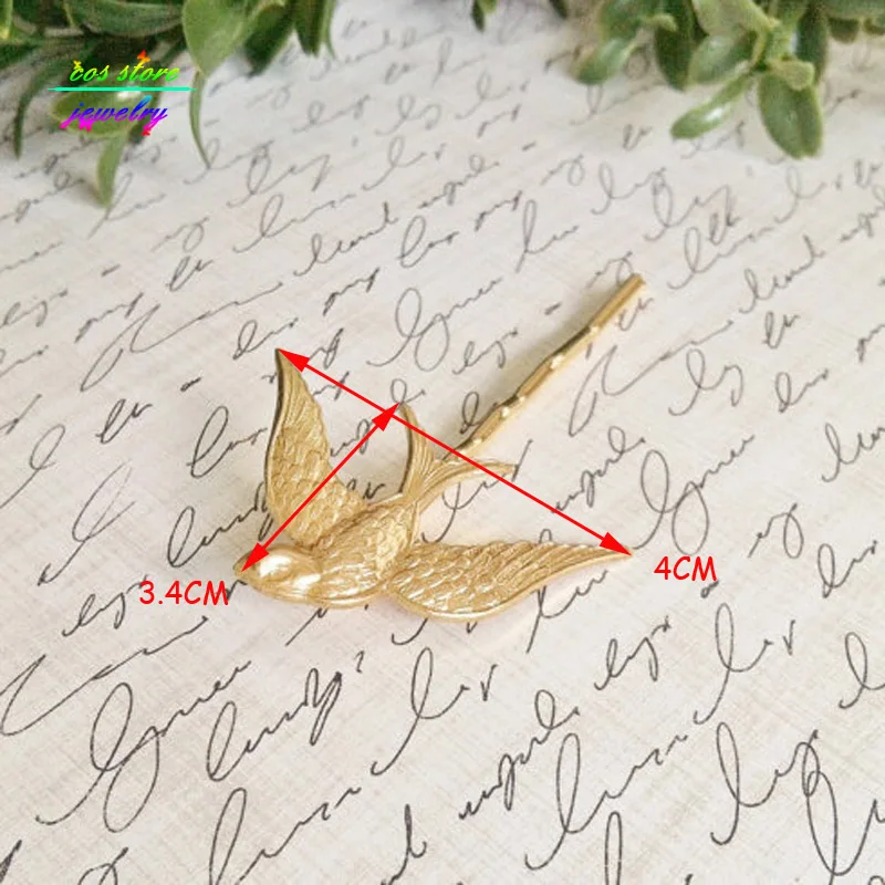 New Charms Vintage Rustic Gold Swallow Bobby Pins Wedding Hair Accessories Bijoux Bridesmaids Bridal Gifts Hair Jewelry - Image 5