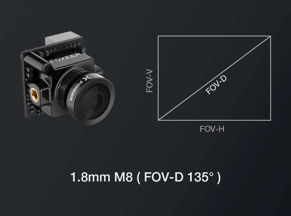 Foxeer Falkor FPV камера 1200TVL 1/3 CMOS 4:3/16:9 PAL/NTSC переключаемый G-WDR OSD для RC гоночного дрона
