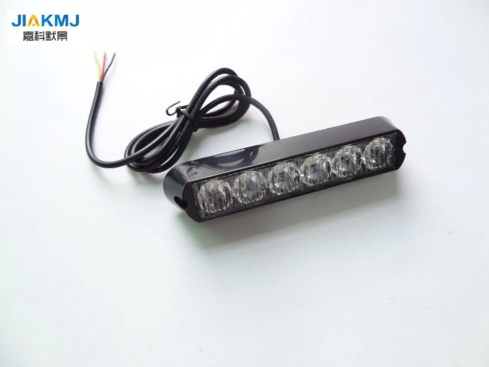 18 Вт 6LED высокое Мощность янтаря Strobe Light грузовик бортовой Предупреждение свет вспышки строба Предупреждение свет бортовые огни