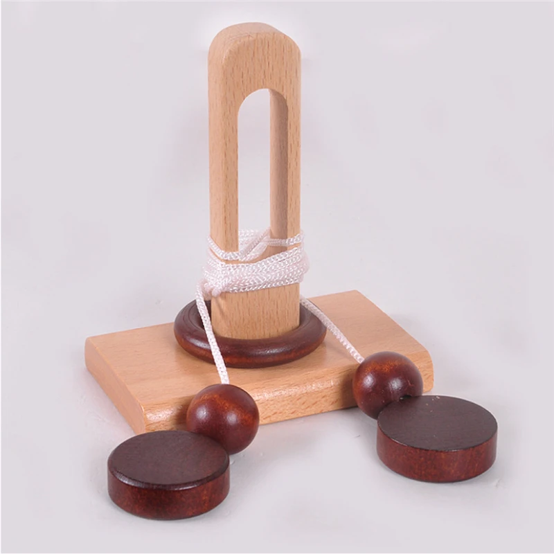 Новая игрушка топология детская деревянная 3D игрушка-головоломка интеллектуальная петля головоломка Конг Минг Блокировка Stringing Untie