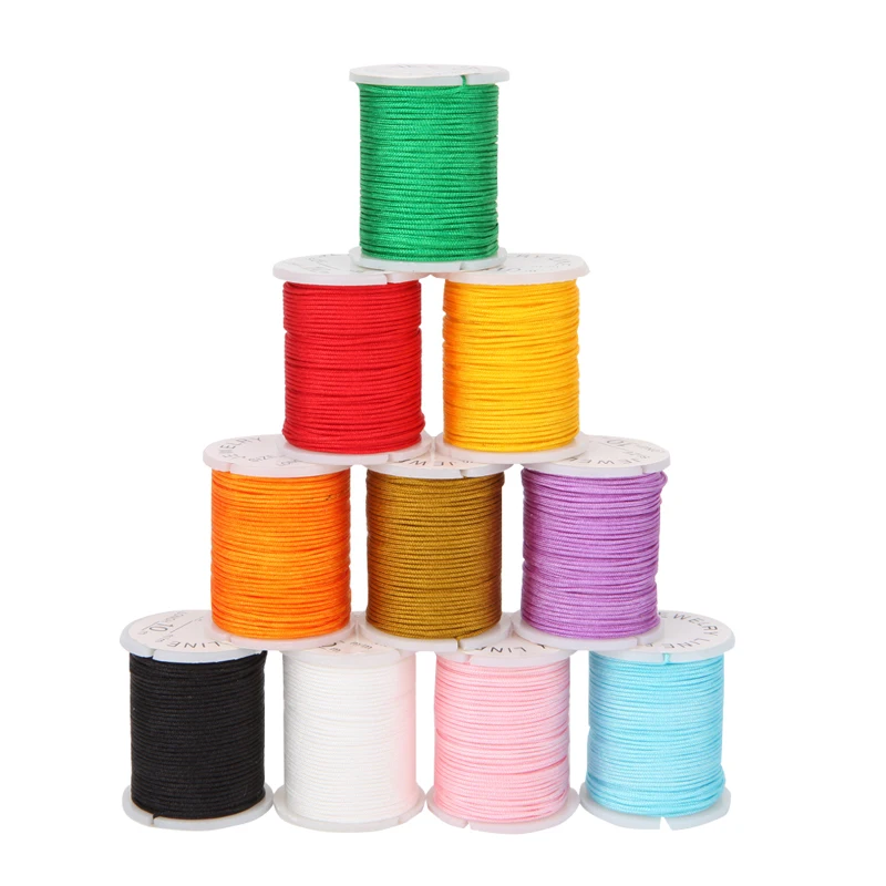 

10 Rolls Nylon Beading Thread Cord For DIY Jewellery Making Mixed Colors 0.8mm
