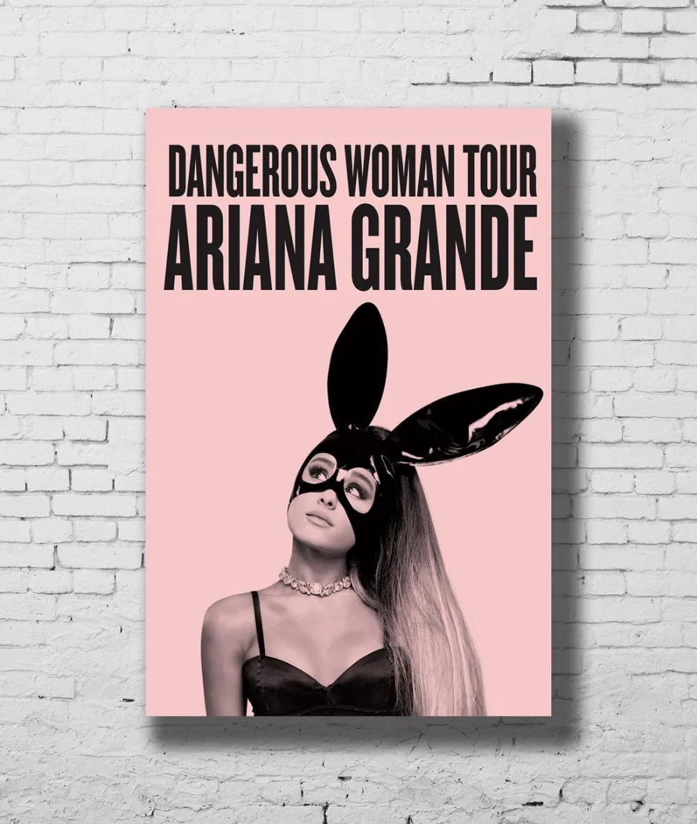 

Ariana Grande Dangerous Woman Tour Custom Pop Wall Sticker Home Decoration Silk Art Poster
