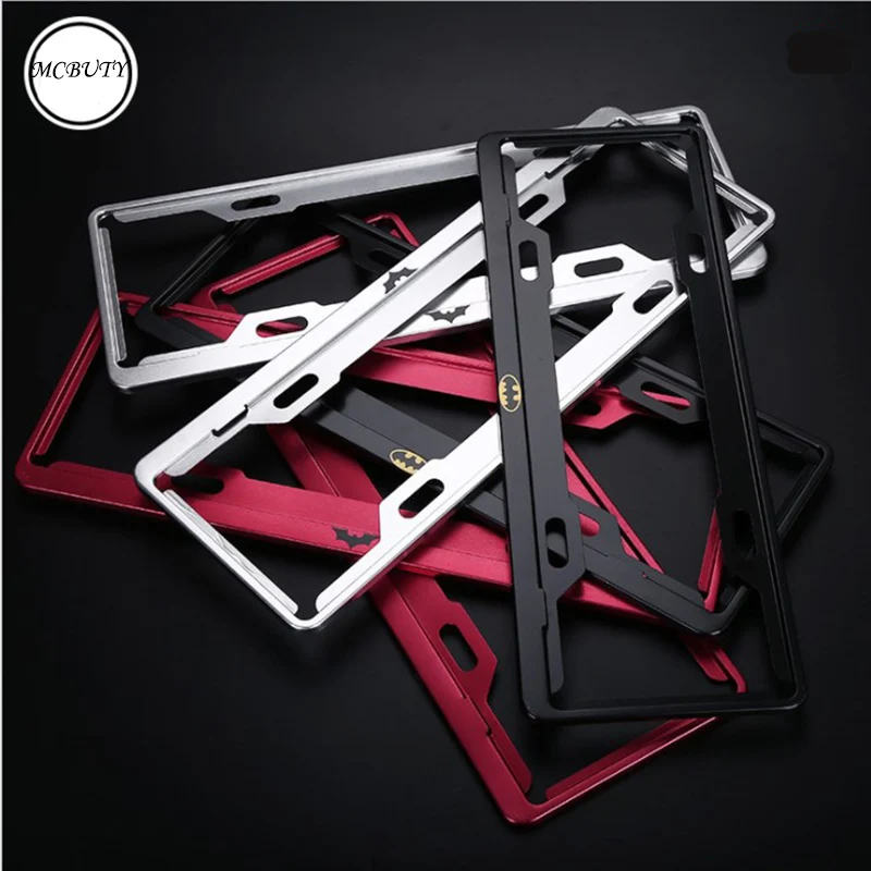 Car Creative Registration Plate Holder License Plate Frame Holder Anti theft Screw Aluminum