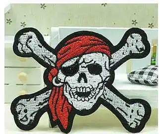 

Free shipping (10pc/lot) Skeleton pattern 3d embroidery patch iron on embroidery patches garment appliques diy patch