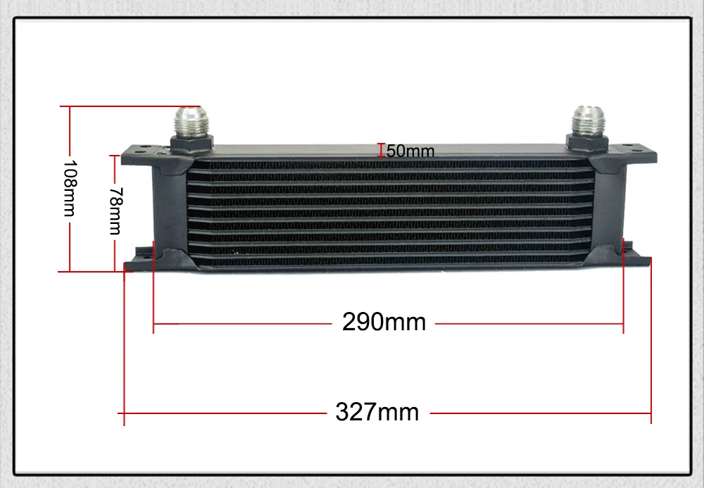 PQY-алюминиевый Универсальный Масляный радиатор двигателя коробка передач AN10 Масляный радиатор комплект 10 строк PQY7010