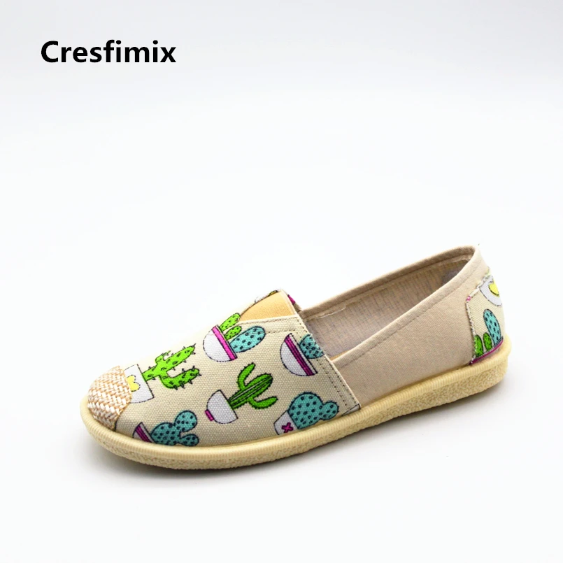 Cresfimix sapatos femininas women cute high quality slip on flat shoes female cool comfortable spring flats lady comfy shoes женские блузки и рубашки cool fashion 2015 roupas blusas femininas tcb0024