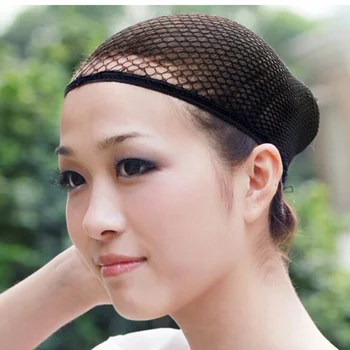 

Adjustabe Black Fashion Elastic Stretchable Hair Braider Hair Snood Nets Mesh Wig Cap Hair Styling Tools
