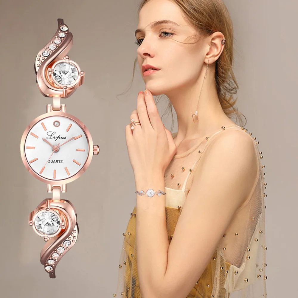 Европейские и американские простые повседневные маленькие и нежные женские часы-браслет Vente chaude De Mode De Luxe Femmes Montres New# A