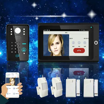 

Popular 7" WiFi Wireless RFID Password Video Door Phone intercom Doorbell IP Camera IR Night Vision Home Alarm System