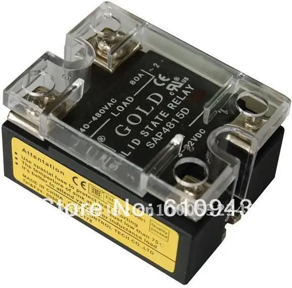 

15A SSR,input 3-32V DC output 40-480VAC single phase ssr solid state relay Free Shipping