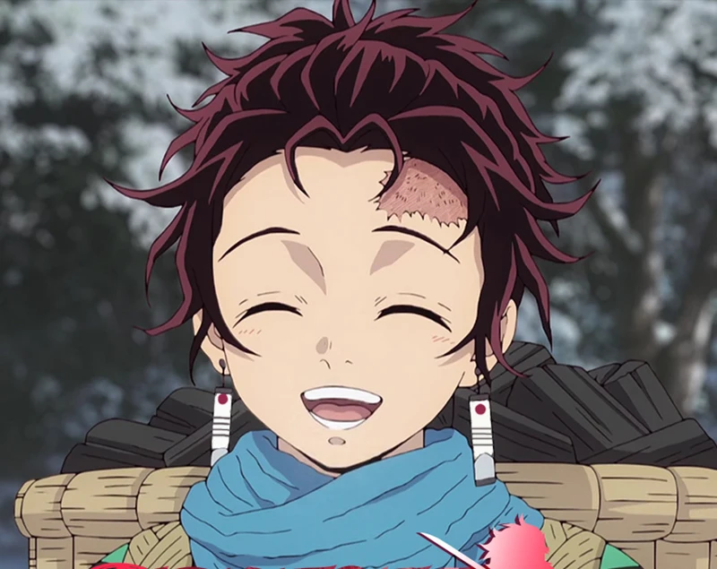 Anime Demon Slayer Earrings - Kimetsu no Yaiba Kamado Tanjirou Alloy Cosplay Jewelry, 2*4.3cm Cosplay Accessories image 5