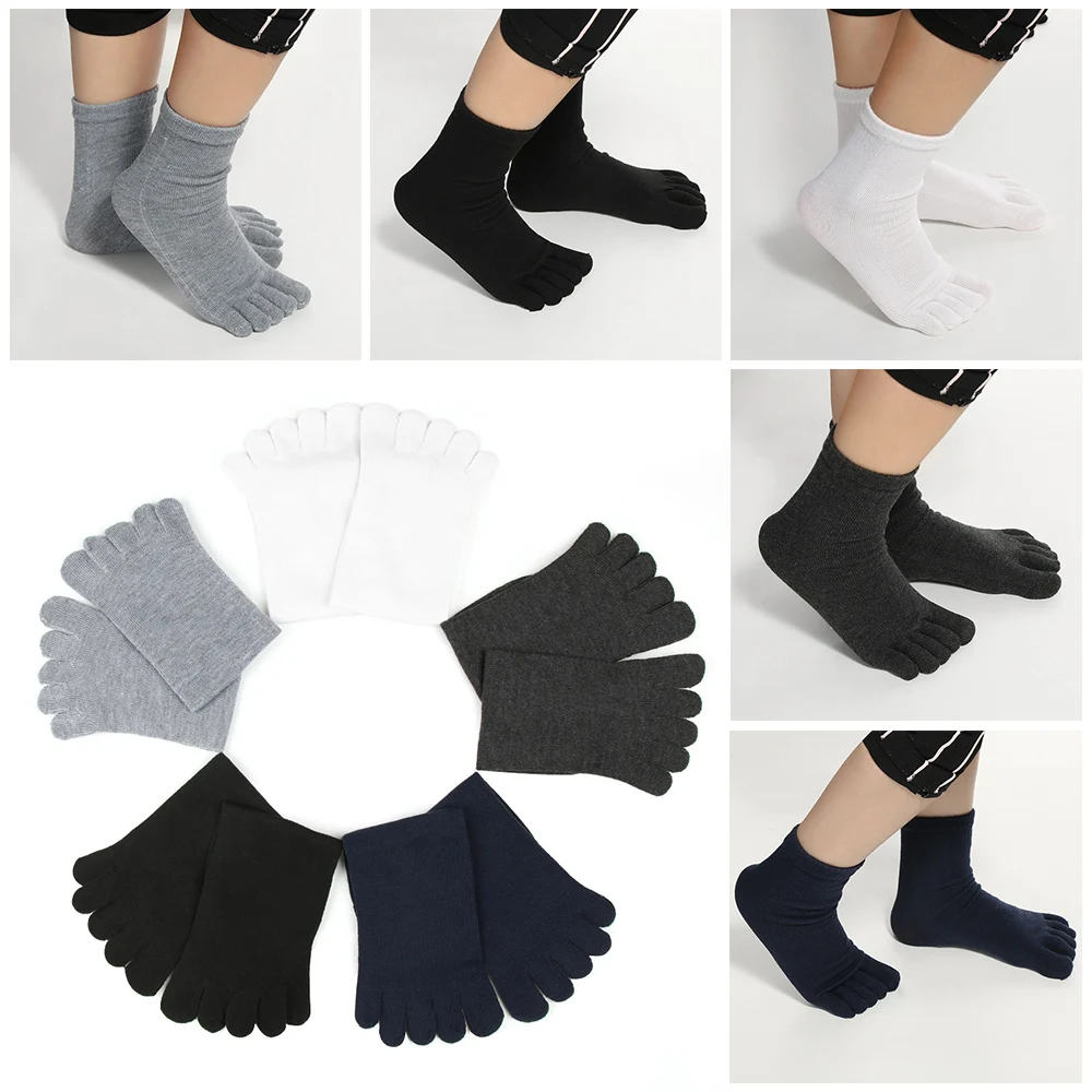 

1 Pair Unisex Men Women Toe Socks Sports Socks 7 Colors Comfortable Men Women's Five Finger Pure Cotton Socks Toe