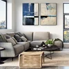 Toile abstraite bleue pour décor, affiche créative bleue, Art mural imprimé ► Photo 2/6