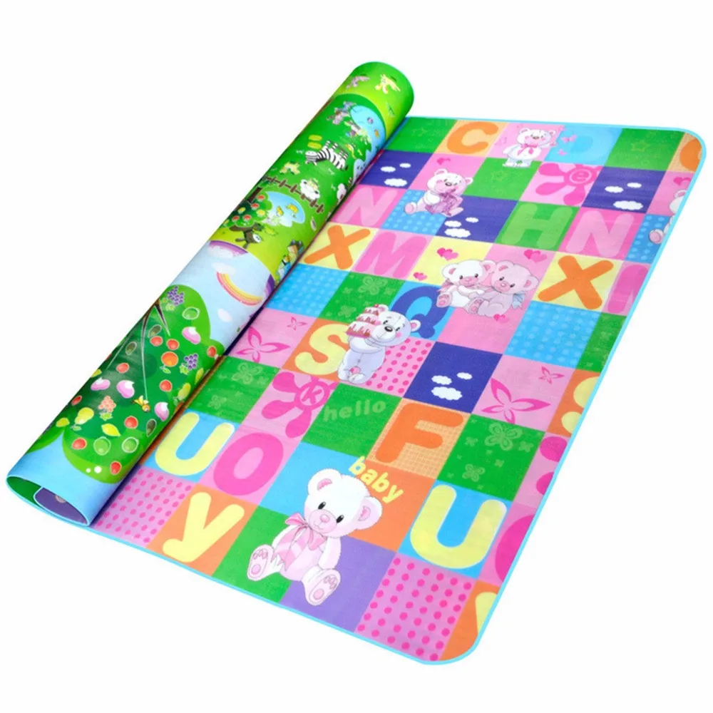 Infant Baby Play Mat Developing Rug Newborns Animal Carpets Puzzle Mat Children Kids Double Surface Crawling Game Pad