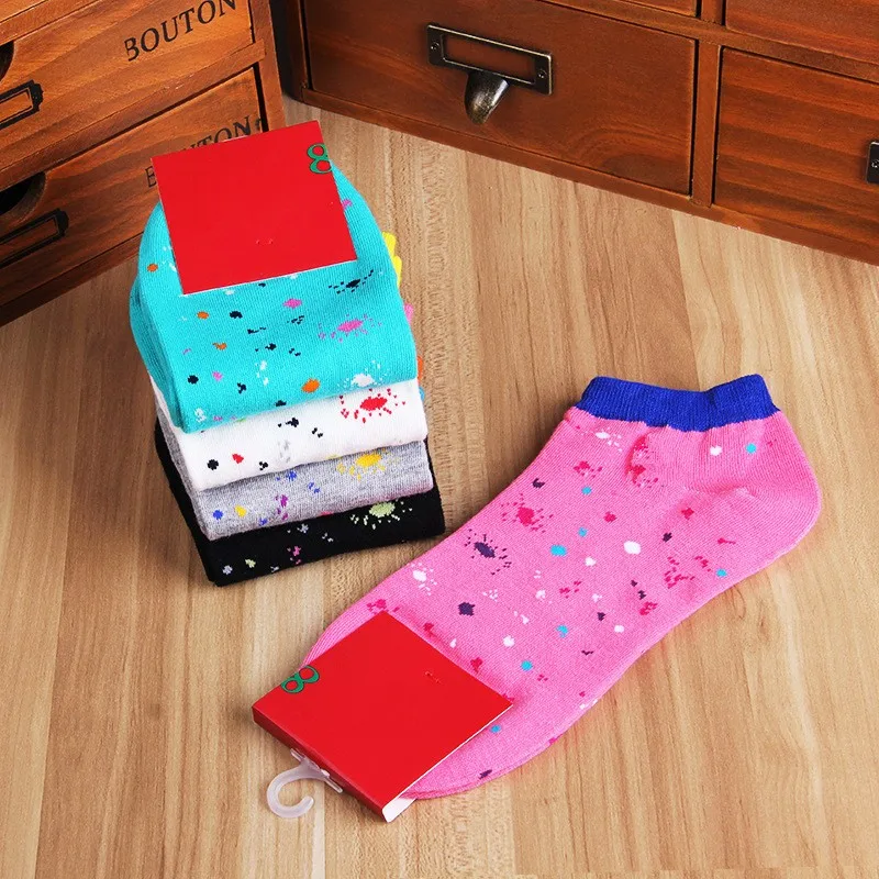 Высококачественные женские носки женские брендовые носки невидимые Новые Классические Разноцветные носки женские носки 5 пар/лот