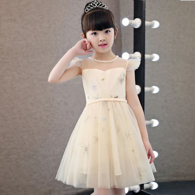 2017 New Korean Sweet Girls Children Princess Dress Kids Beautiful