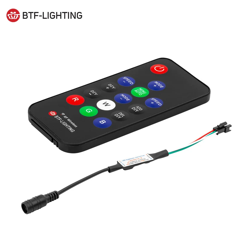WS2811/WS2812B Led RGB пиксель контроллер DC5V-24V 14key/17key дистанционного RF беспроводной мини контроллер 3pin цифровой полосы света лента