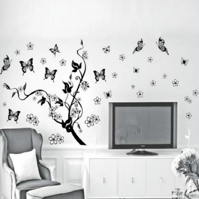 Наклейки на стену в виде бабочек и цветов|tree wall sticker|wall stickerwall decor |