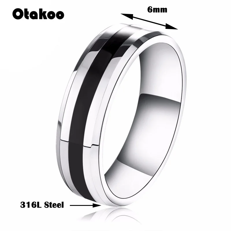 Otakoo винтажное серебряное кольцо для женщин и мужчин из нержавеющей стали кольцо яркие свадебные украшения Шарм подарок оптом
