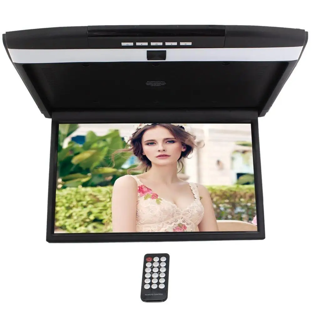 

HD 17'' Digital TFT Monitor Car Roof Mount Display for cars Flip Down Monitor built-in FM Modulator Overhead player USB SD 2 Vid